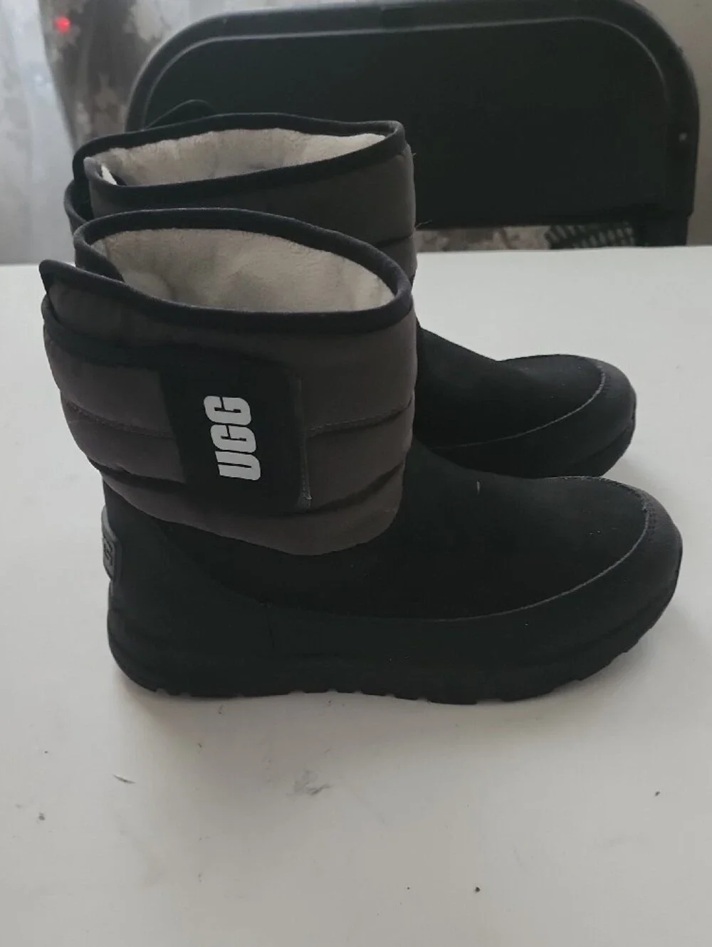 UGG Kids Black and Gray Insulated Snow Boots.  In Excellent Condition